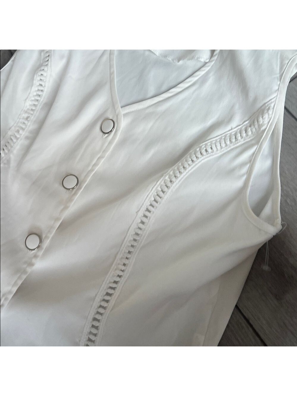 Unbranded Two piece White Women's Shorts and vest set size large - Picture 7 of 10